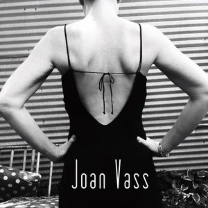 Black bias cut dress with spaghetti straps